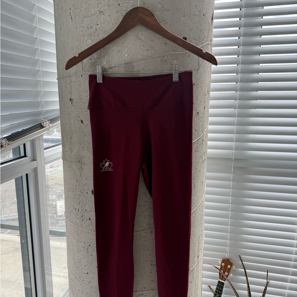 Maroon Leggings with Logo